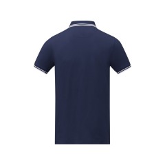 Amarago Мужское поло с коротким рукавом и контрастной отделкой, темно-синий