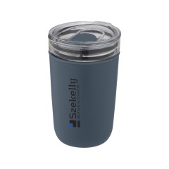 Bello, стеклянная кружка объемом 420 мл с внешней стенкой из переработанного пластика, синий