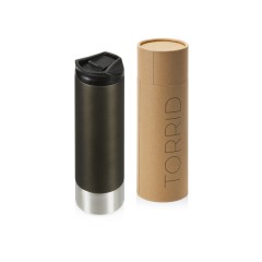 Герметичная термокружка c двойными стенками и медным слоем "Torrid", 470 мл, темно-серый