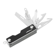 Мультитул-складной Canto 10-в-1 с защитным фиксатором, серебристый/черный