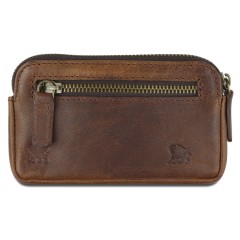 Ключница Mano "Don Leon", натуральная кожа в коричневом цвете, 12 х 7 см