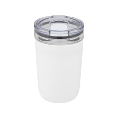 Bello, стеклянная кружка объемом 420 мл с внешней стенкой из переработанного пластика, белый