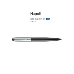 Ручка металлическая шариковая "Napoli", черный/серебристый