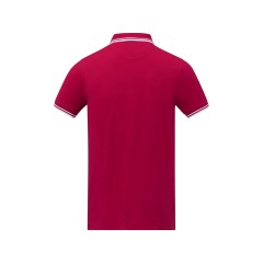 Amarago Мужское поло с коротким рукавом и контрастной отделкой, красный