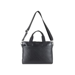 Сумка Mano "Don Luca", натуральная кожа в черном цвете, 37 х 27 х 6 см