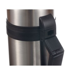 Термос Stinger, 1 л, широкий с ручкой, нержавеющая сталь, серебристый, 12,2 х 10,5 х 23,3 см