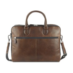 Сумка Mano "Don Valentino", натуральная кожа в коричневом цвете, 41,5 х 31 х 10 см