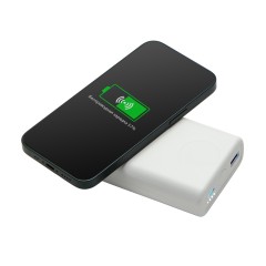 Внешний беспроводной аккумулятор 2-в-1 с функцией зарядки Apple Watch, QC/PD «AtomIQ», 10000 мАч, белый