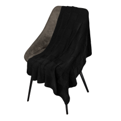 Плед Cella вязаный, черный (без подарочной коробки)