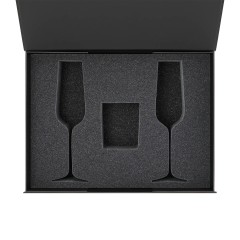 Ложемент под свечу Enigma + 2 бокала для шампанского в среднюю коробку-трансформер (арт. 695721)