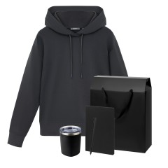 Набор с одеждой ALEX (худи, термокружка, блокнот, ручка), черный, L