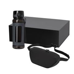 Подарочный набор Vector, Madrid, черный (сумка cross body, бутылка)