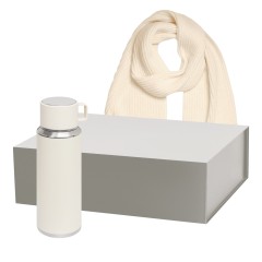 Подарочный набор Oslo, Forges, бежевый (термос, шарф)