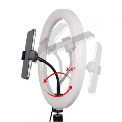 Кольцевая светодиодная лампа, 32 см Qwerty KissFashion (+штатив 215 см, держатель для смартфона)