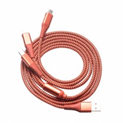 ​Кабель Xiaomi Solove 3-в-1 USB to Lightning/Micro/Type-C 120см (DW1RedRUS)