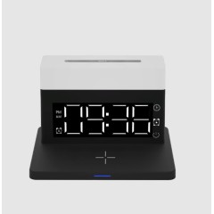 Беспроводное зарядное устройство с будильником 4 в 1 Qwerty Wireless Charger With Alarm Clock 4 in 1