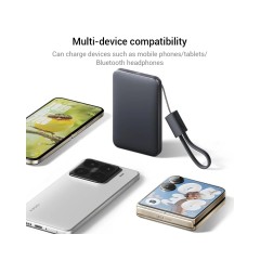 Ультратонкий внешний аккумулятор Xiaomi Ultra-Thin Power Bank with Built-in Cable 5000 mAh 22.5W (PB0522S)