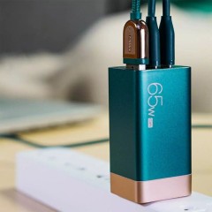 Зарядное устройство Xiaomi MIIIW GaN 65W Three Port Charger Emerald (ZPQ651CN-3)