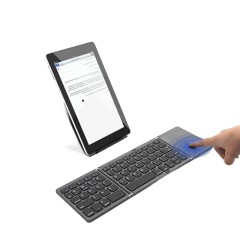 Беспроводная перезаряжаемая складная клавиатура Qwerty с тачпадом