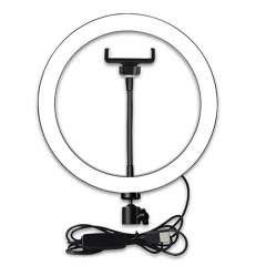 Кольцевая светодиодная лампа, 32 см Qwerty KissFashion (+штатив 215 см, держатель для смартфона)
