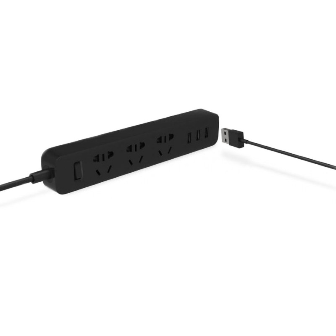 ​Удлинитель Xiaomi Mi Power Strip 3 Socket + 3 USB Black (XMCXB01QM)​