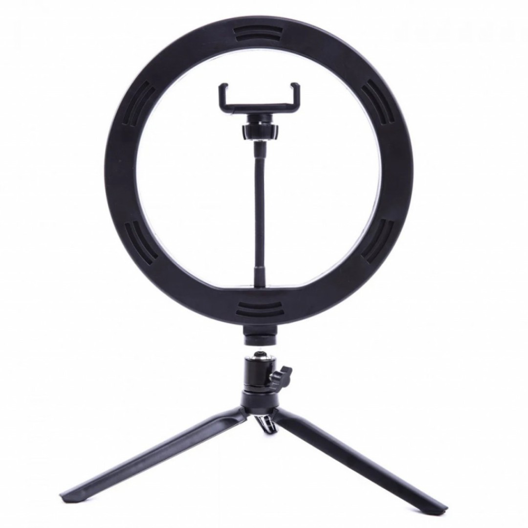 Кольцевая светодиодная лампа, 32 см Qwerty KissFashion (+штатив 215 см, держатель для смартфона)