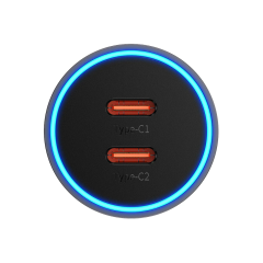 Автомобильное зарядное устройство Baseus Dual USB-C 60W