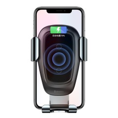 Беспроводная зарядка-автодержатель Baseus Metal Wireless Charger Gravity Car Mount (WXYL-B0A)