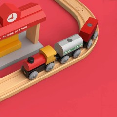 Железная дорога Xiaomi Mitu Toy Train Set Light Wood (MTWJ02MT)