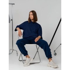 Футболка оверсайз унисекс Kosmos 2.0, темно-синяя