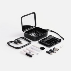 Набор для ухода за гаджетами с беспроводной зарядкой Rules, черный