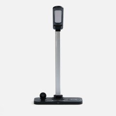 Настольная лампа с беспроводной зарядкой Power Light, черная
