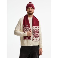 Шарф Wintertude M, красный с белым