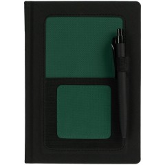 Ежедневник Mobile на заказ, недатированный, черно-зеленый