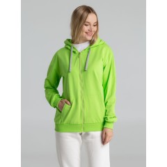 Толстовка на молнии с капюшоном Unit Siverga, зеленое яблоко