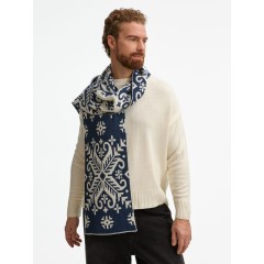 Шарф Wintertude L, синий с белым