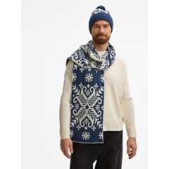 Шарф Wintertude L, синий с белым