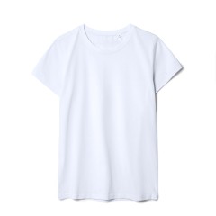 Футболка женская T-bolka Stretch Lady, белая (холодный оттенок)