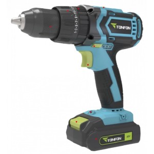 Аккумуляторная дрель-шуруповерт Xiaomi Tonfon Impact Drill 20V Black and blue