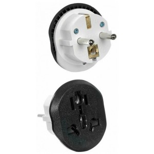 Сетевой переходник Xiaomi isa вилки универсальный на евро с заземлением Black