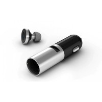 Беспроводное автомобильное зарядное устройство Xiaomi CooWoo Car Bluetooth Headset Silver