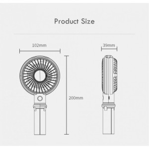 Портативный вентилятор Xiaomi WSKEN Multifunction Handheld Fan Black