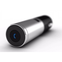 Беспроводное автомобильное зарядное устройство Xiaomi CooWoo Car Bluetooth Headset Silver