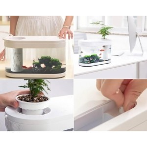 Акваферма Xiaomi Lucky Amphibious Geometry Fish Tank White (HF-JHYGQC001)