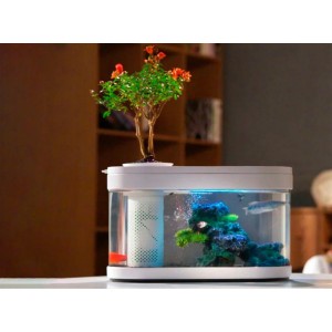 Акваферма Xiaomi Lucky Amphibious Geometry Fish Tank White (HF-JHYGQC001)