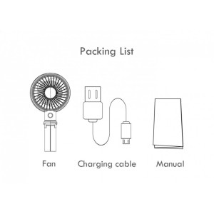 Портативный вентилятор Xiaomi WSKEN Multifunction Handheld Fan Black