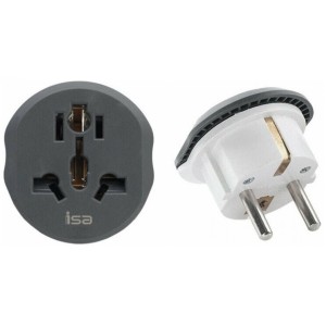 Сетевой переходник Xiaomi isa вилки универсальный на евро с заземлением Black