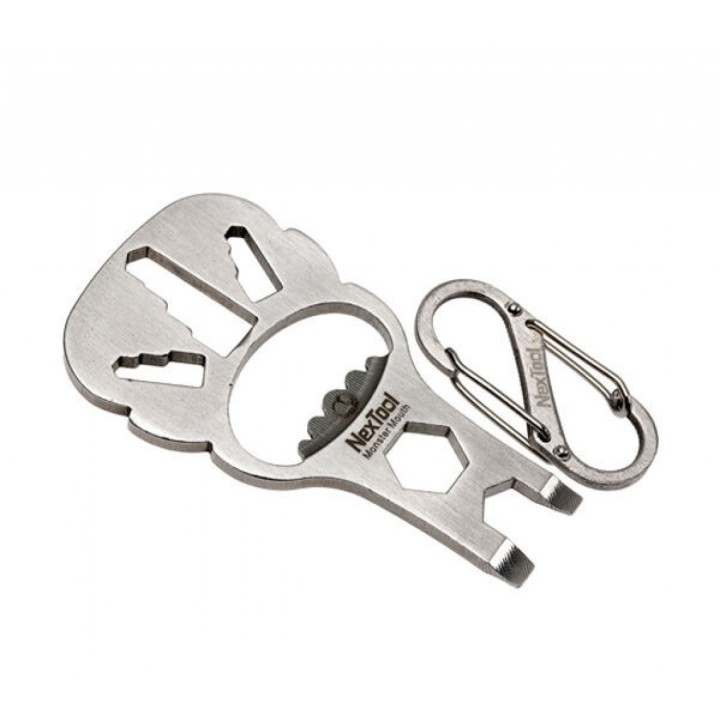 Многофункциональный мультитул-брелок Xiaomi NexTool Monster Mouth Silver (KT5010B)