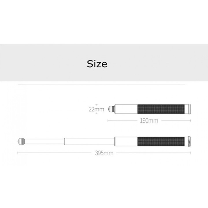 Телескопическая дубинка Xiaomi Nextool Safe Survival Telescopic Rod Black (SAF0535)