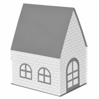 Упаковка подарочная, коробка "ДОМ" складная, размер 15 x 21 x 27 см серый